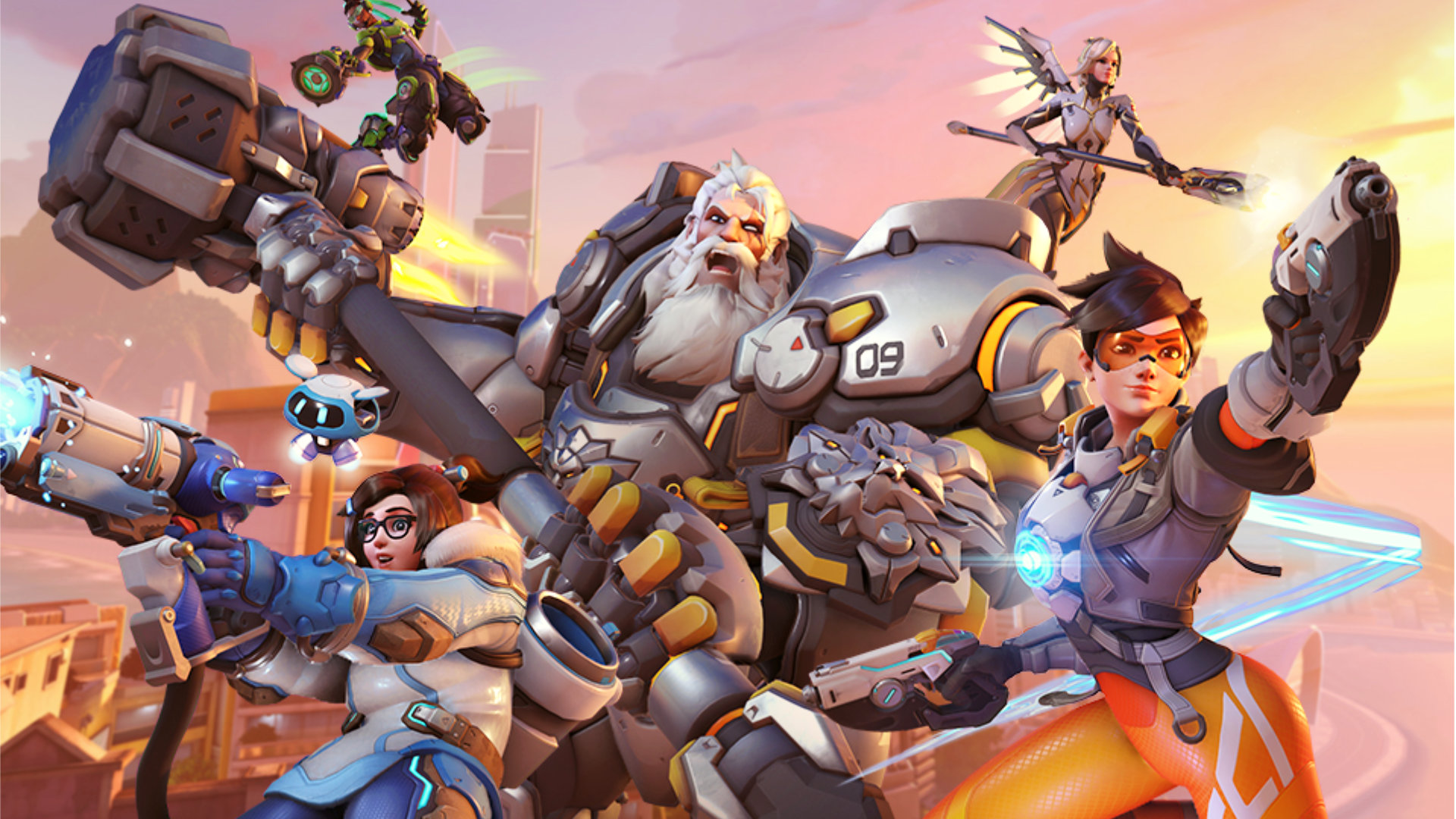 Overwatch Heroes video game banner